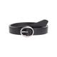 Synthetikgürtel CALVIN KLEIN JEANS "CLASSIC ROUND LTHR BELT 25MM SN" Gr. 80, schwarz (black) Damen Gürtel Synthetikgürtel