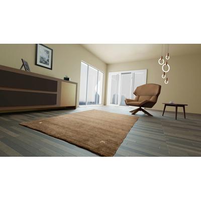 Wollteppich MORGENLAND "GABBEH SAHARA", braun, B:200cm H:18mm L:300cm, Wolle, Teppiche, reine Schurwolle, Uni Tiermotiv, Wohnzimmer Image