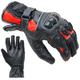 Motorradhandschuhe PROANTI Handschuhe Gr. S, rot (rot, schwarz) Motorradhandschuhe