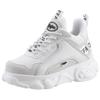 Plateausneaker BUFFALO "CHAI", Damen, Gr. 36, weiß (weiß, natur), Lederimitat, Textil, unifarben, kontrastfarbene Details, sportlich, Schuhe, Ugly-Sneaker, Halbschuh, Schnürschuh in veganer Verarbeitung