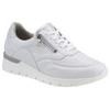 Sneaker WALDLÄUFER "K-RAMONA-Soft", Damen, Gr. 4 (37), silber (weiß, silberfarben), Nappaleder, Textil, Nubukleder, sportlich, Schuhe Sneaker, in Weite K, mit Orthotritt, Freizeitschuh, Halbschuh, Schnürschuh