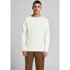 Rundhalspullover JACK & JONES "HILL KNIT", Herren, Gr. S, weiß (sanftes weiß), Obermaterial: 100% Baumwolle, modisch, schmal, Rundhals, Langarm Bündchen, Pullover