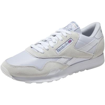 Sneaker REEBOK CLASSIC "CL NYLON", Gr. 40, weiß (weiß, beige), Leder, Textil, sportlich, Schuhe