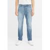 Tapered-fit-Jeans JACK & JONES "JJIMIKE JJORIGINAL CJ SN", Herren, Gr. 31, Länge 34, blau, Denim/Jeans, Obermaterial: 99% Baumwolle, 1% Elasthan, Abriebeffekte, modisch, bequem, Jeans, mit Five-Pocket-Design