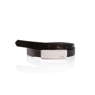 Koppelgürtel CINQUE "CAVO", Damen, Gr. 105, schwarz (schwarz uni), Büffelleder, unifarben, casual,klassisch,feminin, Gürtel, Mit Logo-Schriftzug Image