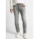 Slim-fit-Jeans STREET ONE MEN Gr. 38, Länge 32, grau (mid grey) Herren Jeans Slim Fit