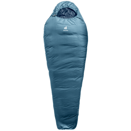 "Schlafsack DEUTER ""Orbit +5"" Schlafsäcke Gr. B/L: 74 cm x 208 cm, mit Reißverschluss, blau (atlantic, ink) Schlafsäcke"