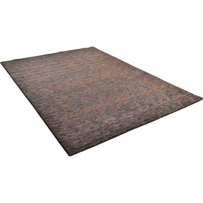 Wollteppich THEKO "Nebraska ZO89615" Gr. 2, grau (anthrazit), B:90cm H:10mm L:160cm, Wolle, Teppiche, Handweb-Teppich, reine Wolle, Gabbeh-Struktur, handgewebt Image