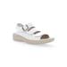 Wide Width Women's Breezy Walker Sandal by Propet in White Onyx (Size 7 W)