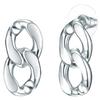 Lulu & Jane Ohrhänger Metall-Legierung in Silber 24,2 mm Damen