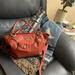 Coach Bags | Coach Coral/Apple Charm Tote Leather Handbag 14925 | Color: Orange/Red | Size: Os