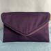 J. Crew Bags | J Crew Purple Satin With Zip Trim Clutch Bag | Color: Purple | Size: Os