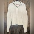 Anthropologie Sweaters | Anthropologie Pilcro Womens Winnie Cardigan Zip Sweater Long Sleeve Knit Size Xs | Color: Cream/White | Size: Xs