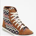 Tory Burch Shoes | Authentic Tory Burch High Top Sneakers Used In Good Condition | Color: Brown/Red | Size: 9