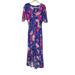 Anthropologie Dresses | Abel The Label Anthropologie Women's Size Large Blue Pink Floral High Low Dress | Color: Blue/Pink | Size: L