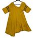 Free People Dresses | Free People Yellow Jaune Lagenlook Stairstep Asymmetrical Flared Dress Size S | Color: Yellow | Size: S
