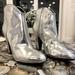 Burberry Shoes | Nwt Burberry Silver Chrome/Mirror Ankle Booties Size 39.5 Eu 9 Us | Color: Silver | Size: 9