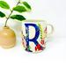 Anthropologie Dining | Anthropologie Petal Palette Monogram "R" Mug Designer Starla M. Halfmann | Color: Blue/Cream | Size: Os