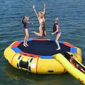 DameCo Outdoor Trampoline Inflatable Water Trampoline, Round Inflatable Water Trampoline with Escalator, Swimming Fishing Platform for Water Sports,2M interesting