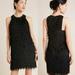 Anthropologie Dresses | Nwt Anthropologie Black Roxie Textured Fringe Polka Dot Mini Dress Size 6 | Color: Black | Size: 6