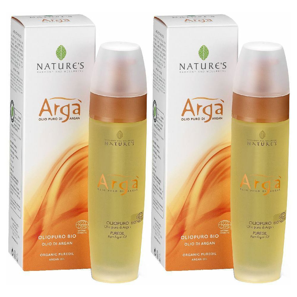 NATURE'S Argà Olio Puro di Argan Bio Set da 2 2x100 ml per la pelle