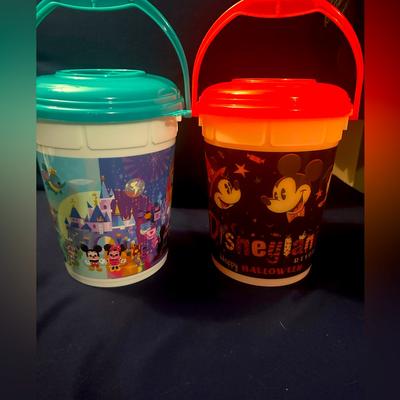 Disney Kitchen | Disneyland Popcorn Buckets | Color: Orange/Red | Size: Os