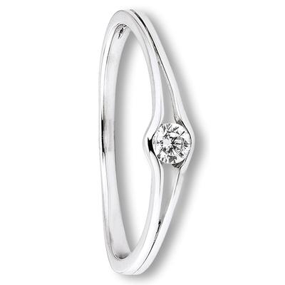 Goldring ONE ELEMENT "Zirkonia Ring aus 333 Weißgold" Gr. 54, silber, Fingerringe, Damen, 54,mit Zirkonia, Weißgold 333-Gold, Weißgold 333, Gold, für Damen – klassisch & elegant im Design Image