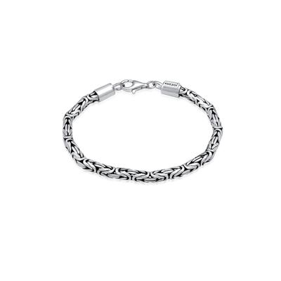 Armband KUZZOI "Herren Königskette Robust 925 Silber" Gr. 21, grau, Armbänder, Herren, 21cm, ohne Stein, Silber 925 (Sterlingsilber) Image