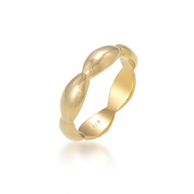 Fingerring ELLI "Oval Unendlich Trend 925 Silber" Gr. 52, gold, Fingerringe, Damen, 52mm, ohne Stein, Silber 925 (Sterlingsilber) Image