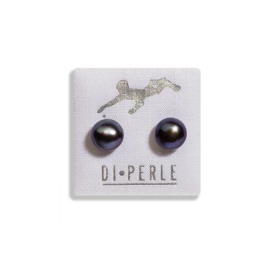 Paar Ohrstecker ADELIA´S "Damen Perlenschmuck 925 Silber Süsswasser Perlen Ohrstecker", grau (anthrazit), Ohrringe, Damen, Damen, Damen Perlenschmuck Image