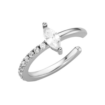 Ohrklemme FIRETTI "Schmuck Geschenk Silber 925 Ear Cuff", silber (silberfarben, kristallweiß, kristallweiß), Ohrringe, Damen, Silber 925 (Sterlingsilber), mit Zirkonia (synth.) Image