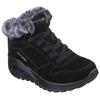 Winterboots SKECHERS "UNO RUGGED-WINTRINESS", Damen, Gr. 35, schwarz, Veloursleder, Textil, casual, Schuhe, Snowboots mit Water Repellent-Ausstattung