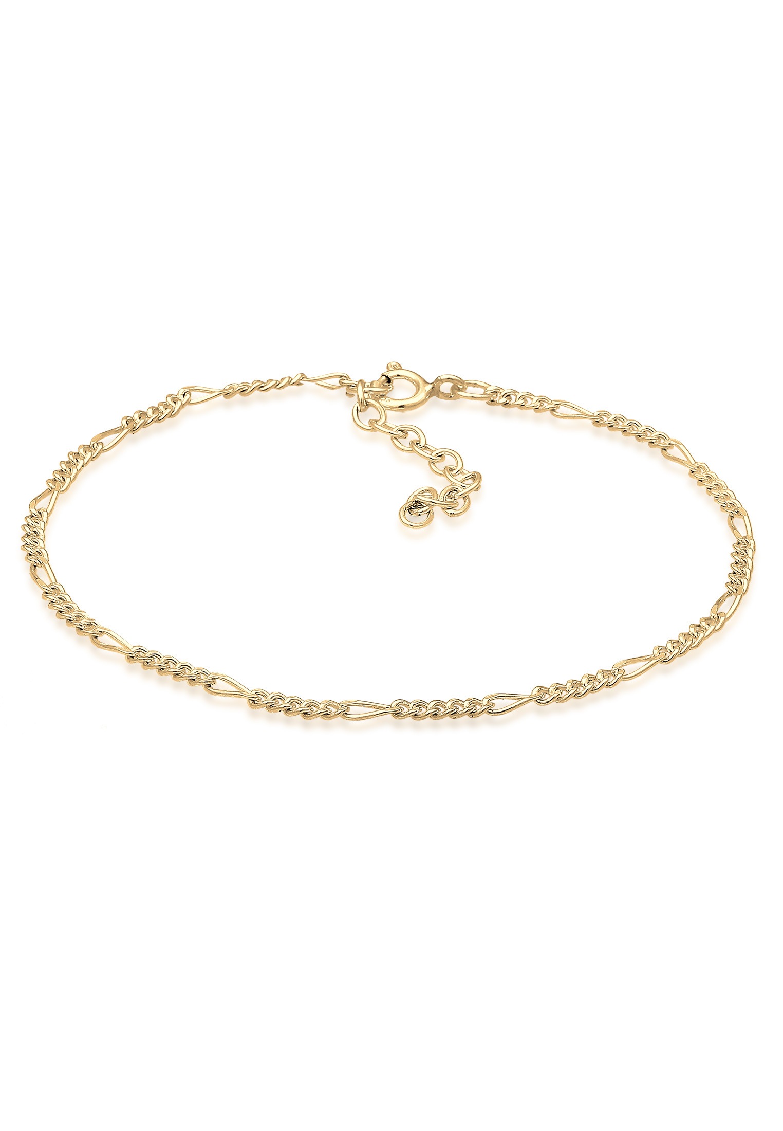 Armband ELLI "Armband Figaro Panzer Basic 925er Silber" Gr. 16, gold, Armbänder, 16cm, ohne Stein, Silber 925 (Sterlingsilber) Image