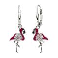 Paar Ohrhänger JOBO "Flamingo" Ohrringe Gr. Silber 925 (Sterlingsilber), silberfarben (silber 925) Damen Ohrhänger
