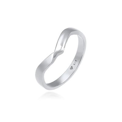 Fingerring ELLI "Gedreht Bandring Trend Basic 925er Silber" Gr. 58, silber, Fingerringe, Damen, 58mm, ohne Stein, Silber 925 (Sterlingsilber) Image