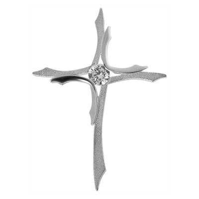 Ketten-Anhänger JOBO "Anhänger Kreuz", silber (silber 925, weiß), Schmuckanhänger, Damen, Silber 925 (Sterlingsilber), 9