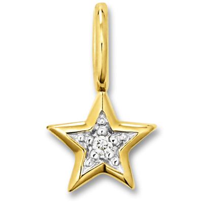 Ketten-Anhänger ONE ELEMENT "0.01 ct Diamant Brillant Stern Anhänger aus 333 Gelbgold", gold, Schmuckanhänger, Damen, 0.01 ct, Gelbgold 333-Gold, Gelbgold 333, Gold, Damen Gold Schmuck Stern