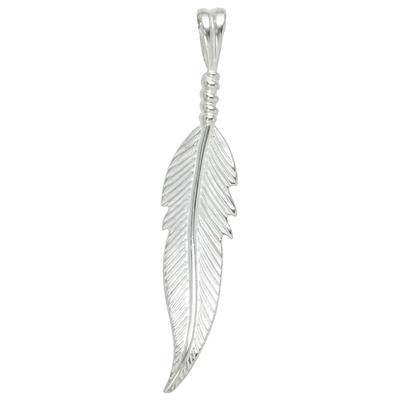 Ketten-Anhänger JOBO "Anhänger Feder", silber (silber 925), Schmuckanhänger, Damen, Silber 925 (Sterlingsilber), 925 Silber Image