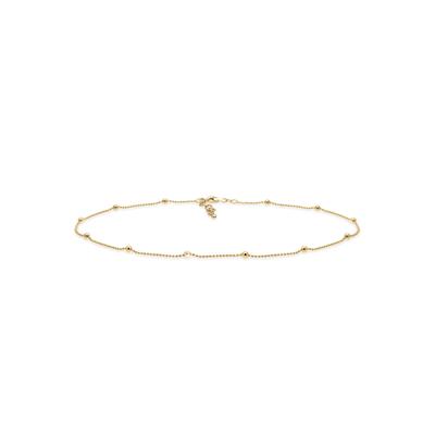 Kette ohne Anhänger ELLI "Choker Kugelkette ohne Anhänger 925 Silber", gold, Halsketten, Damen, 36, ohne Stein, Silber 925 (Sterlingsilber), L: 36cm Image