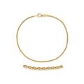 Goldarmband FIRETTI "Schmuck Geschenk Gold 333 Armkette Zopfkette" Armbänder Gr. 20, Gelbgold 333, gelb (gelbgoldfarben) Damen Gliederarmband Gliederarmbänder