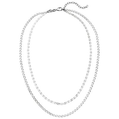 Kette ohne Anhänger JOBO, silber (silber 925), Halsketten, Damen, Silber 925 (Sterlingsilber), L: 45cm, 2-reihig 925 Silber 45 cm Image