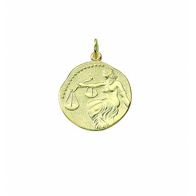 Ketten-Anhänger ADELIA´S "Damen & Herren 333 Gold Sternzeichen Anhänger Waage Ø 18,2 mm", gold, Schmuckanhänger, Damen, Damen, Waage, Gelbgold 333-Gold, Gelbgold 333, Gold, Goldschmuck für Damen & Herren Image