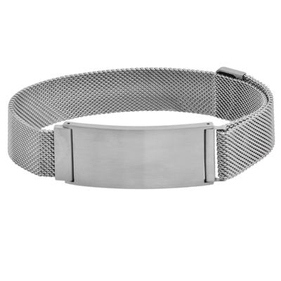 Edelstahlarmband ADELIA´S "Herren Armband aus Edelstahl 27 cm", silber, Armbänder, Herren, 27, Edelstahl