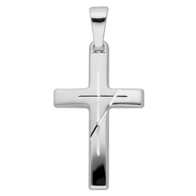 Ketten-Anhänger ADELIA´S "585 Weißgold Kreuz Anhänger", silber, Schmuckanhänger, Damen, Gold, Goldschmuck für Damen & Herren