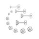 Ohrstecker-Set FIRETTI "Multipack Schmuck Geschenk Silber 925 Ohrstecker Glitzerstein" Ohrringe Gr. Silber 925 (Sterlingsilber), silberfarben (silberfarben, kristallweiß, kristallweiß) Damen Ohrstecker