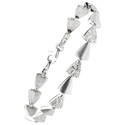 Armband JOBO, silber (silber 925), Armbänder, Damen, Silber 925 (Sterlingsilber), 925 Silber gehämmert