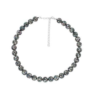 Collier VIVANCE "mosaic beads", silber (silber 925), Halsketten, Damen, Silber 925 (Sterlingsilber)