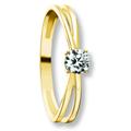 Goldring ONE ELEMENT "Zirkonia Ring aus 333 Gelbgold" Fingerringe Gr. 50, mit Zirkonia, Gelbgold 333, goldfarben (gold) Damen Fingerringe