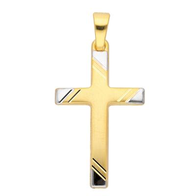 Ketten-Anhänger ADELIA´S "585 Gold Kreuz Anhänger", gold, Schmuckanhänger, Damen, Gold, Goldschmuck für Damen & Herren