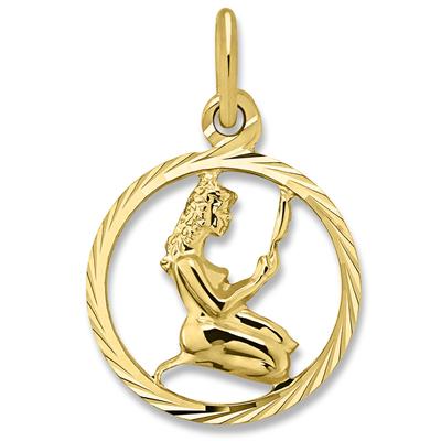 Sternzeichen-Anhänger ONE ELEMENT "Jungfrau Sternzeichen Anhänger aus 333 Gelbgold", gold, Schmuckanhänger, Damen, Jungf